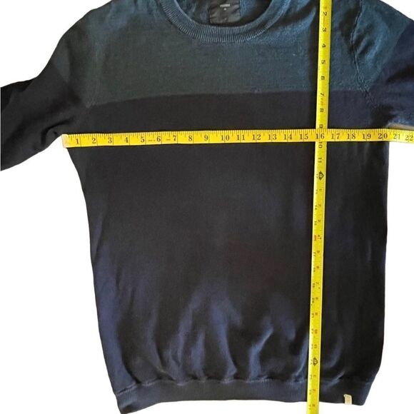 Minimum block Pelle knit sweater unisex sz L light & dark blue 100% cotton - Picture 5 of 8